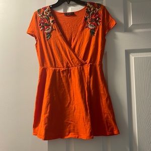 ZARA Knit wrap midi dress boho style Size Small